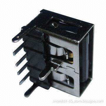 2.0 USB Short Type Female Connector with Phosphor Copper and Gold Flash Plating